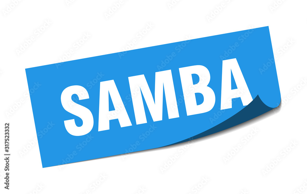 samba sticker. samba square sign. samba. peeler samba sticker. samba square sign. samba. peeler