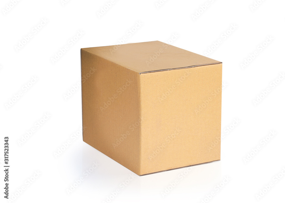 Brown paper box isolated on white background. This has clipping path. Brown paper box isolated on white background. This has clipping path.