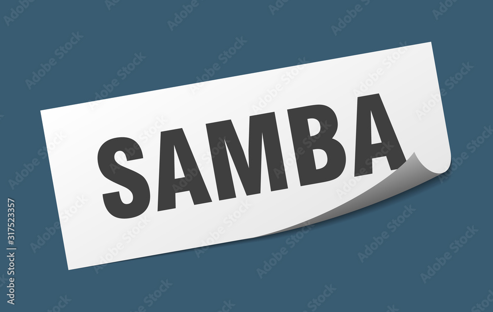 samba sticker. samba square sign. samba. peeler