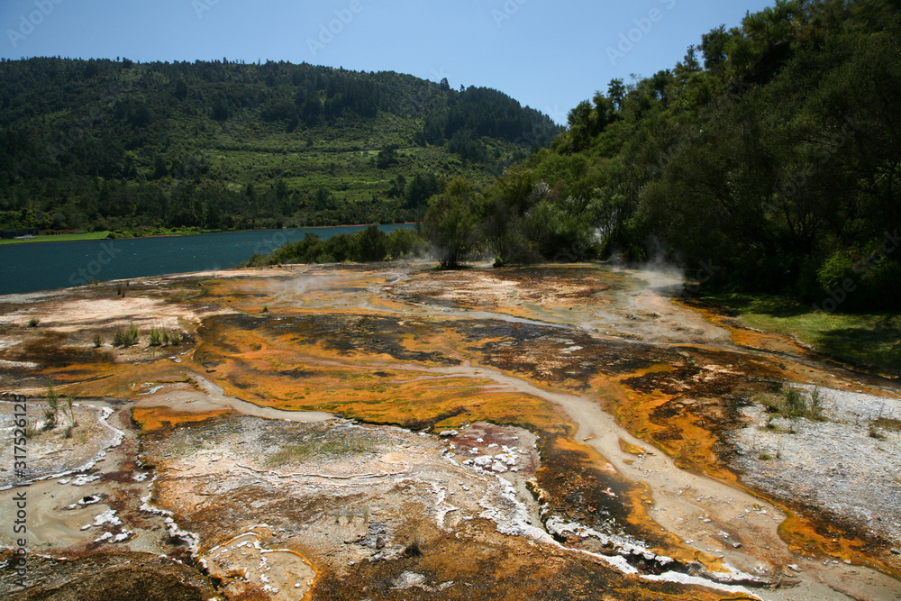 Nowa Zelandia, Ukryta Dolina , Orakei Korako Nowa Zelandia, Ukryta Dolina , Orakei Korako