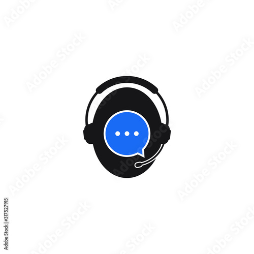 Customer support icon design isolated on white background. Vector illustration