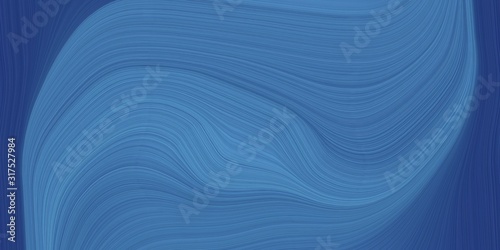 background graphic with elegant curvy swirl waves background design with steel blue, dark slate blue and corn flower blue color © Eigens