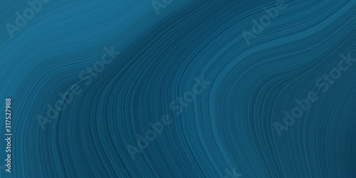 background graphic with modern soft swirl waves background illustration with teal green, teal blue and very dark blue color