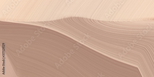 background graphic with abstract waves design with rosy brown, wheat and tan color