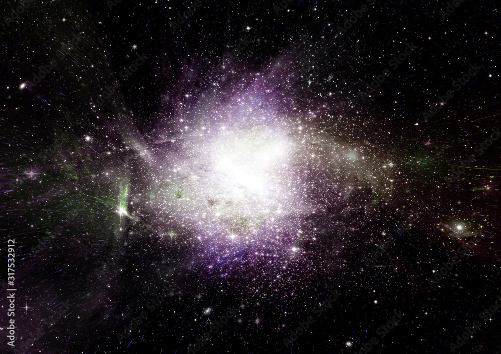 Obraz premium Stars, dust and gas nebula in a far galaxy