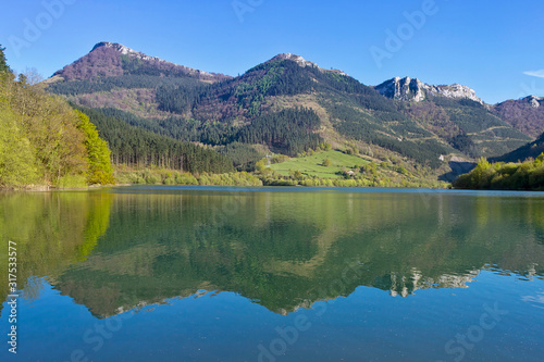 Urkulu swamp lake in Gipuzkoa province, Spain