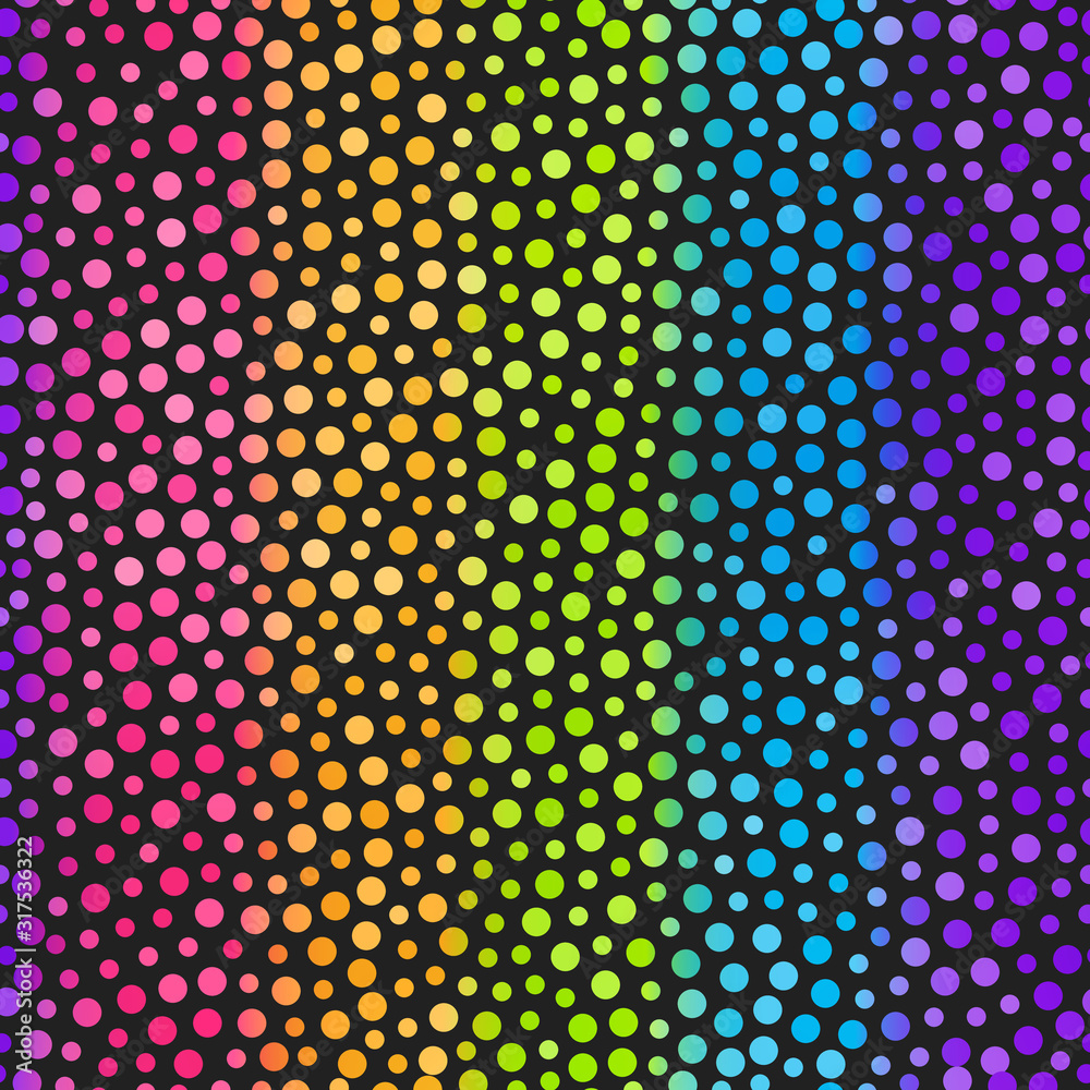 Obraz premium Rainbow dots seamless pattern