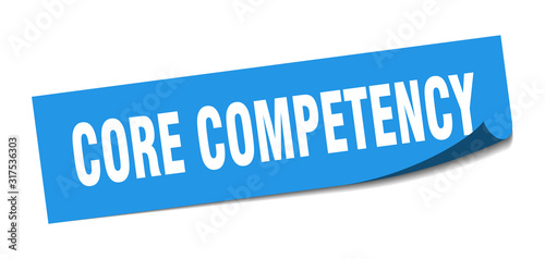 core competency sticker. core competency square sign. core competency. peeler