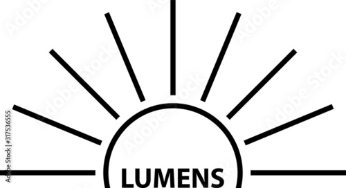 lumen icon, vector illustration.