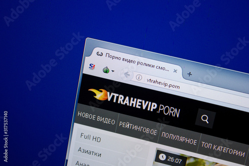 Vtrahevip Porn Video - Ryazan, Russia - June 26, 2018: Homepage of Vtrahevip website on the  display of PC. URL - Vtrahevip.porn. Stock Photo | Adobe Stock