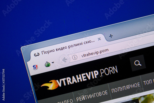 Ryazan, Russia - June 26, 2018: Homepage of Vtrahevip website on the  display of PC. URL - Vtrahevip.porn. Stock Photo | Adobe Stock