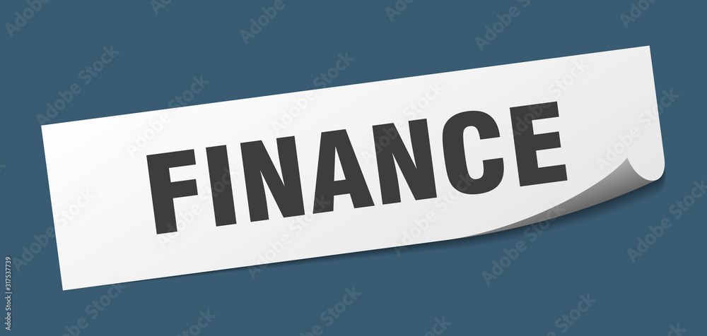 finance sticker. finance square sign. finance. peeler