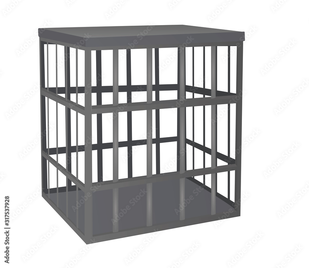 Cage metal bars. vector illustration Cage metal bars. vector illustration