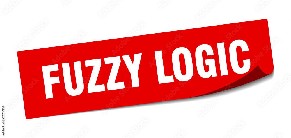 fuzzy logic sticker. fuzzy logic square sign. fuzzy logic. peeler fuzzy logic sticker. fuzzy logic square sign. fuzzy logic. peeler