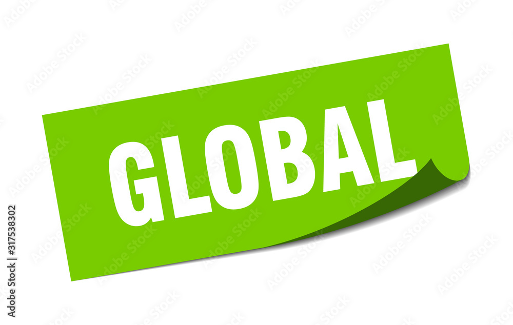 global sticker. global square sign. global. peeler global sticker. global square sign. global. peeler