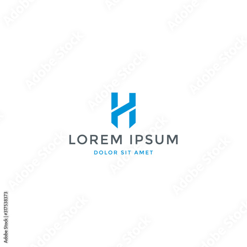 Vector logo design icon. Abstract letter H. Modern style