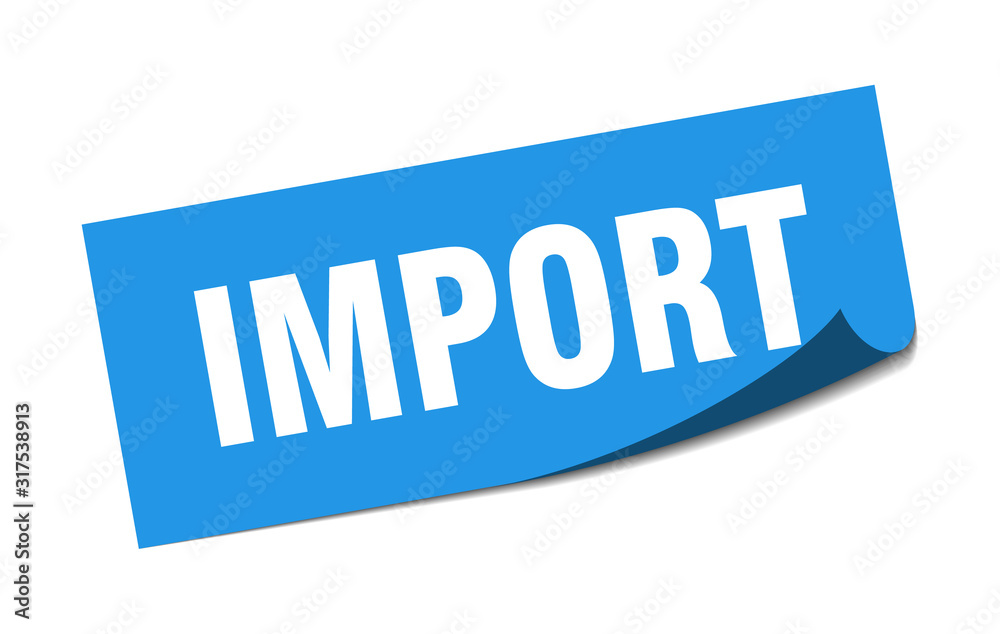 import sticker. import square sign. import. peeler import sticker. import square sign. import. peeler
