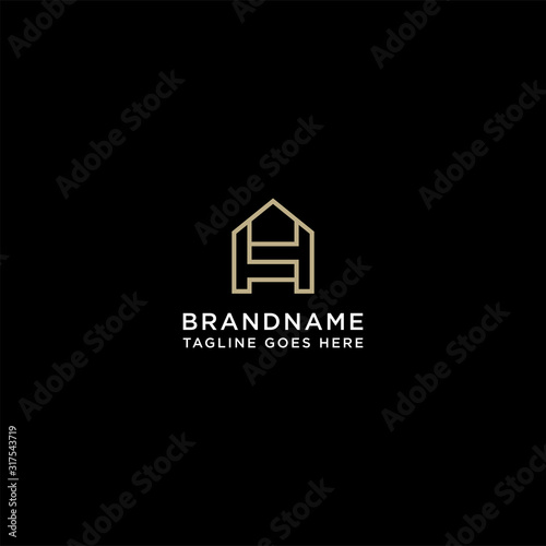Letter H/S home logo design template vector illustration