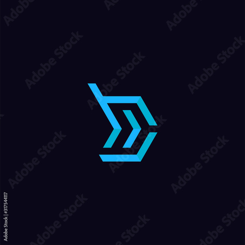 Letter B Abstract logo icon design template vector