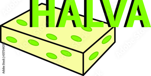 Halva icon, vector illustration