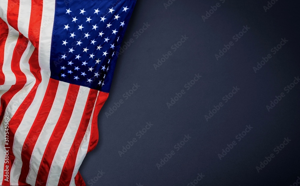 Fototapeta premium Vintage classic US Flag on Chalkboard