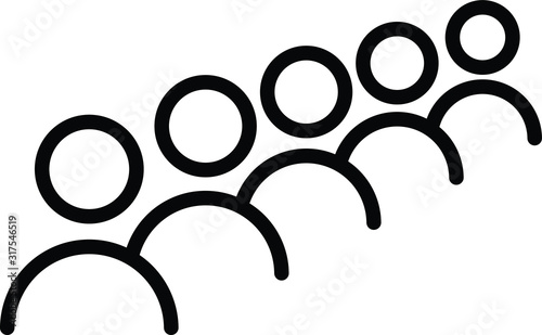 Headcount icon, vector illustration
