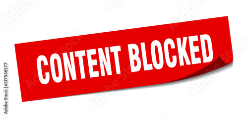 content blocked sticker. content blocked square sign. content blocked. peeler