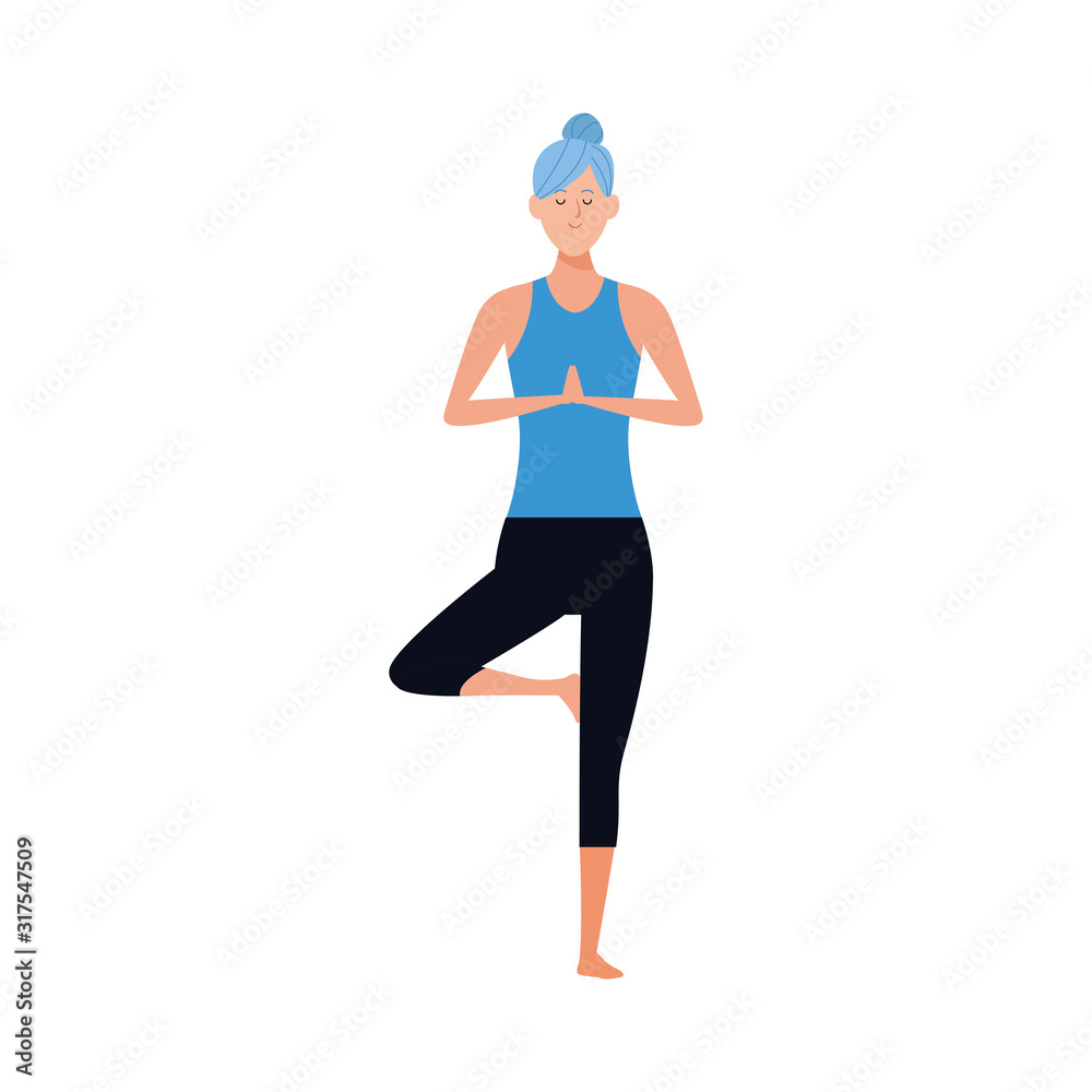 woman practicing yoga icon, colorful design woman practicing yoga icon, colorful design