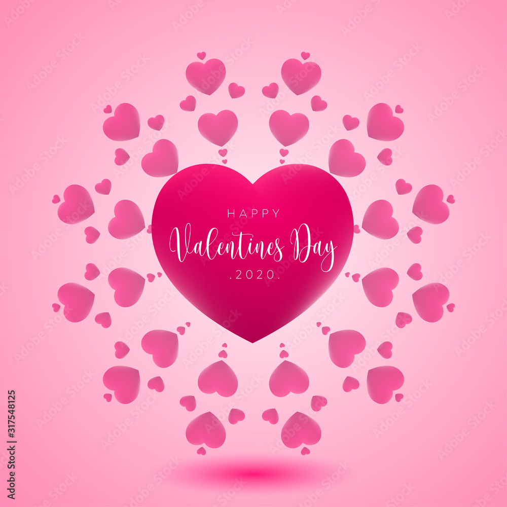Valentines day 2020 story background vector