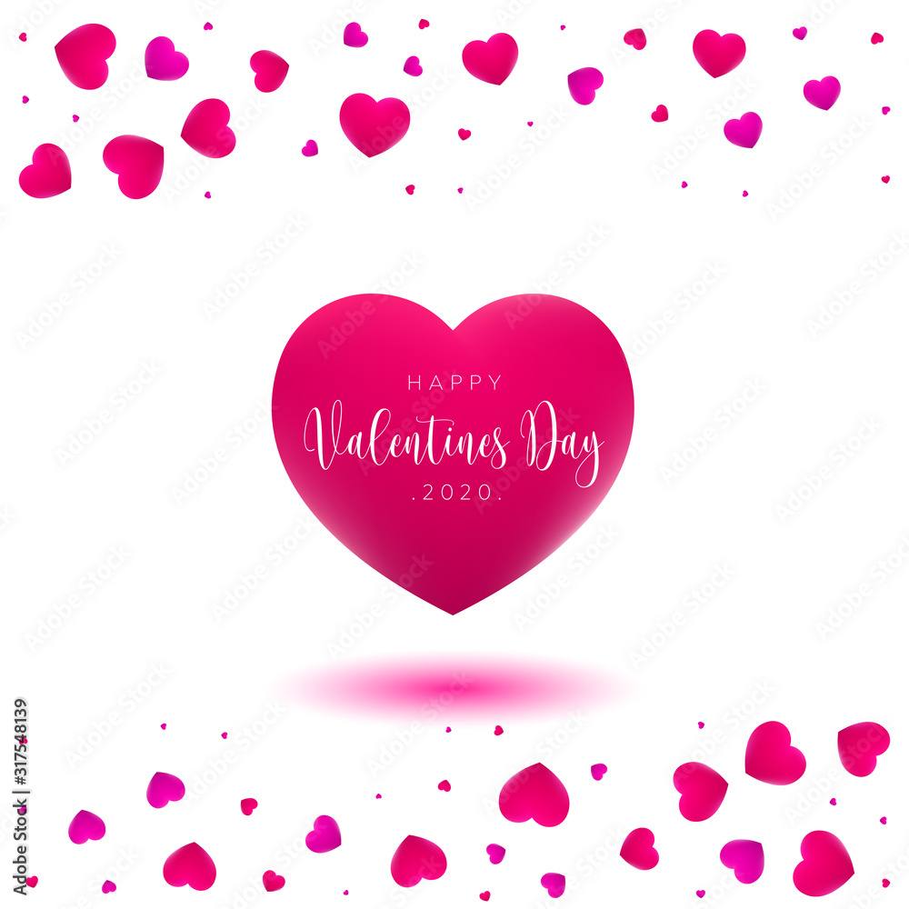 Valentines day 2020 story background vector