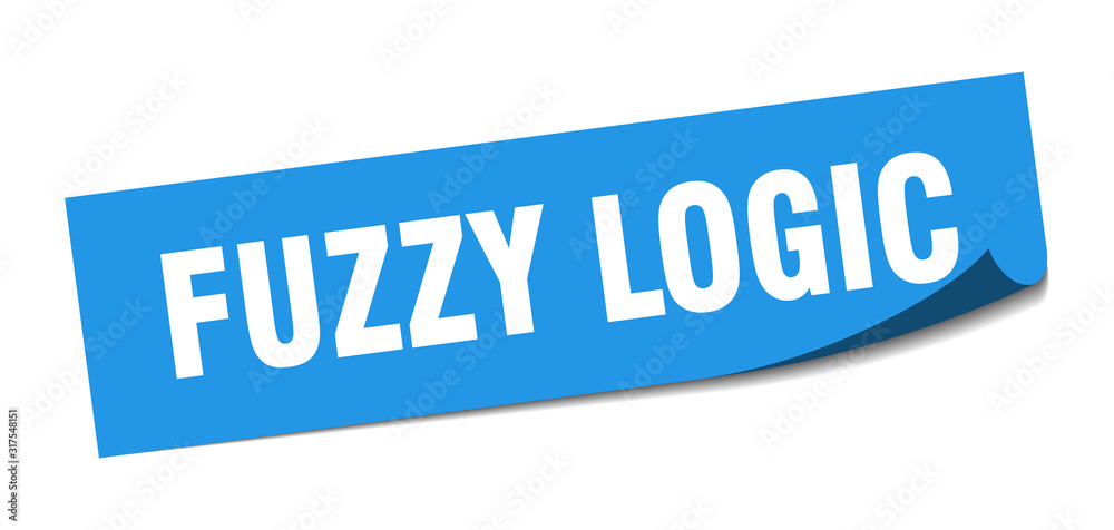 fuzzy logic sticker. fuzzy logic square sign. fuzzy logic. peeler fuzzy logic sticker. fuzzy logic square sign. fuzzy logic. peeler