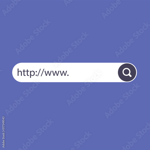 www search bar icons. Vector illustration isolated on background. www search bar icon for web site, app, ui and logo. Concept search and www.