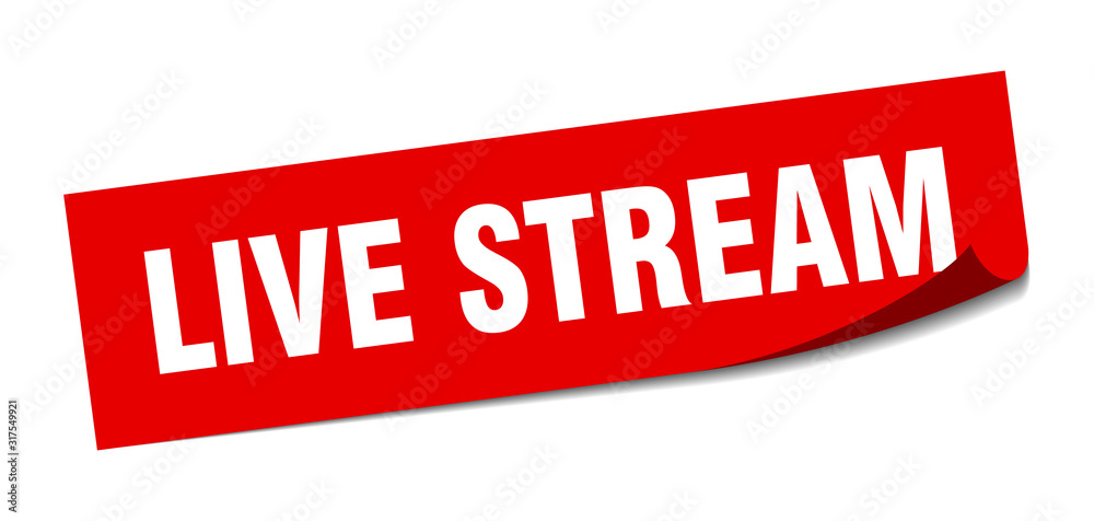 live stream sticker. live stream square sign. live stream. peeler live stream sticker. live stream square sign. live stream. peeler