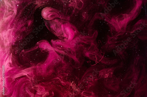 Pink universe abstract background, swirling galaxy smoke, alchemy dance of love and passion. Mysterious esoteric outer space, exoplanet sky