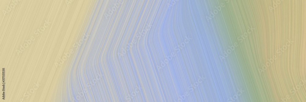 Fototapeta premium header background graphic with modern soft curvy waves background design with ash gray, tan and light steel blue color