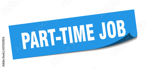 Obraz na plátně part-time job sticker