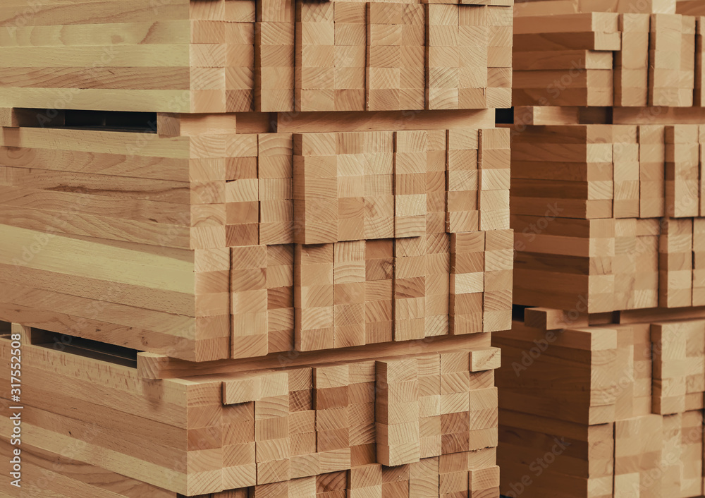 Wooden background. Stacked board blanks Wooden background. Stacked board blanks