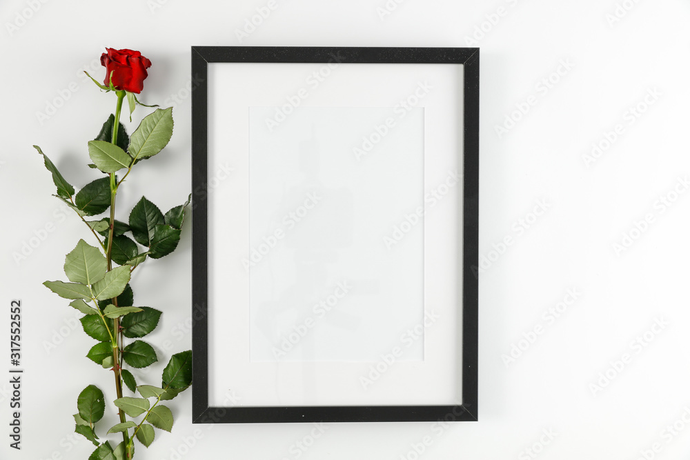 Fototapeta Roses of free space for your decoration and Valentin day.