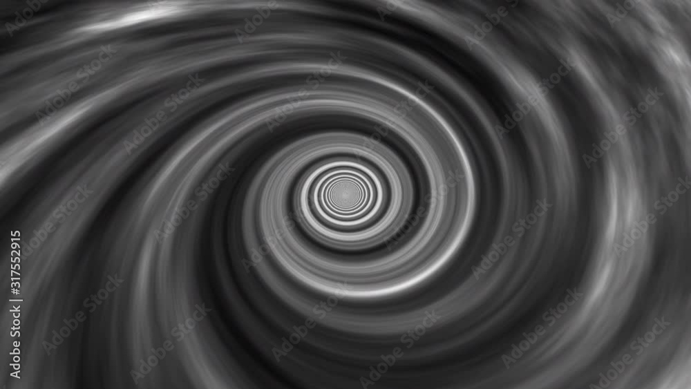 Psychedelic graphic black and white smoke twirling vortex on an abstract animated minimal design background Psychedelic graphic black and white smoke twirling vortex on an abstract animated minimal design background
