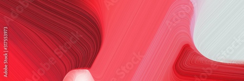 Foto banner background graphic with abstract waves illustration with moderate red, li