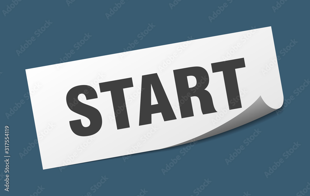 start sticker. start square sign. start. peeler start sticker. start square sign. start. peeler