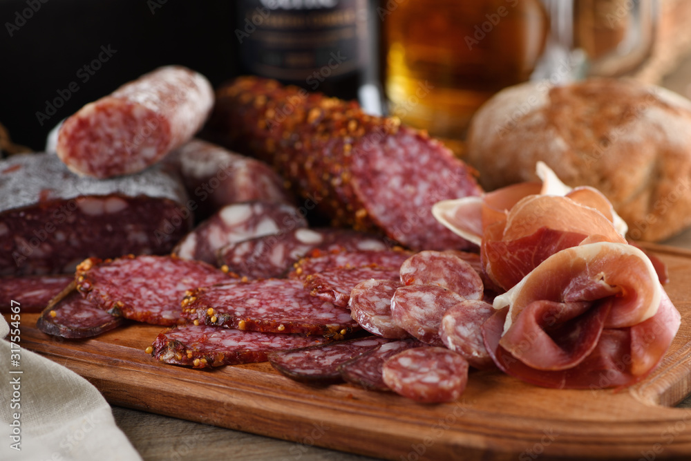 A meat appetizer is a great idea for a beer.