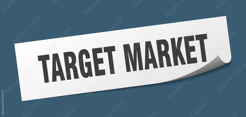 target market sticker. target market square sign. target market. peeler
