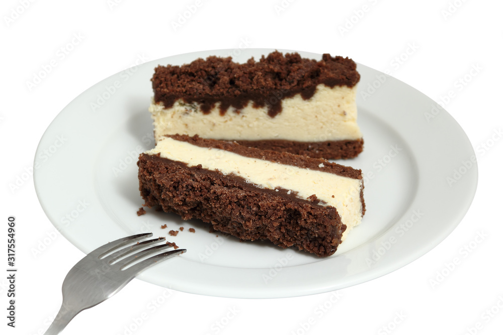 Cheesecake with chocolate crumble topping Cheesecake with chocolate crumble topping
