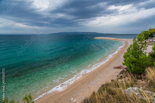 Beautiful Beach Near Makarska  Dalmatia  Croatia