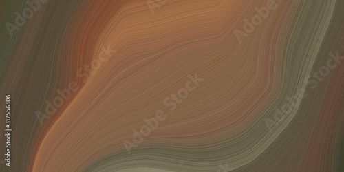 graphic design background with modern curvy waves background illustration with pastel brown, dark olive green and old mauve color. can be used as card, wallpaper or background texture
