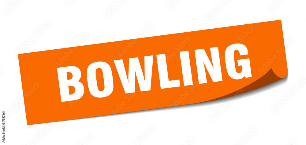 bowling sticker. bowling square sign. bowling. peeler bowling sticker. bowling square sign. bowling. peeler