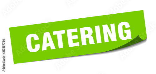 catering sticker. catering square sign. catering. peeler