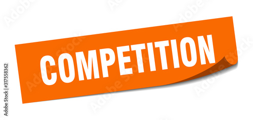 Fototapeta competition sticker. competition square sign. competition. peeler