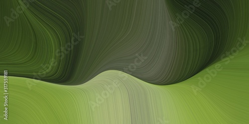 graphic design background with smooth swirl waves background illustration with dark slate gray, dark khaki and olive drab color. can be used as card, wallpaper or background texture